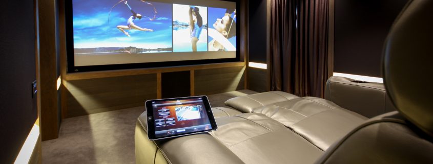Home theater with a touchpad control