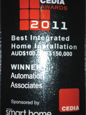 Cedia Best Integrated Home Installation 2011 Winner for AUD$ 100,000-$150,000