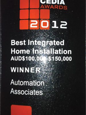 Cedia Best Integrated Home Installation 2012 Winner for AUD$ 100,000-$150,000