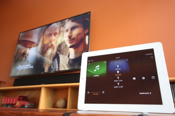 You can control your home theater from your iPad or Tablet touchscreen